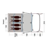 Outwell Hayward Lake 4ATC Modell 2024 plus Cozy Teppich Hayward Lake 4ATC - Ausstellungszelt ASZ